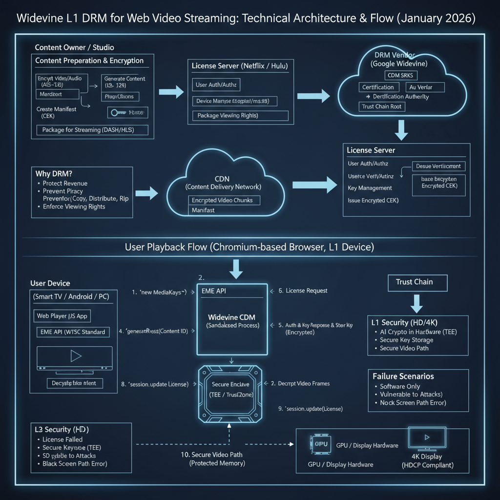 How DRM for Web Video Streaming Works: Deep Dive into Internals